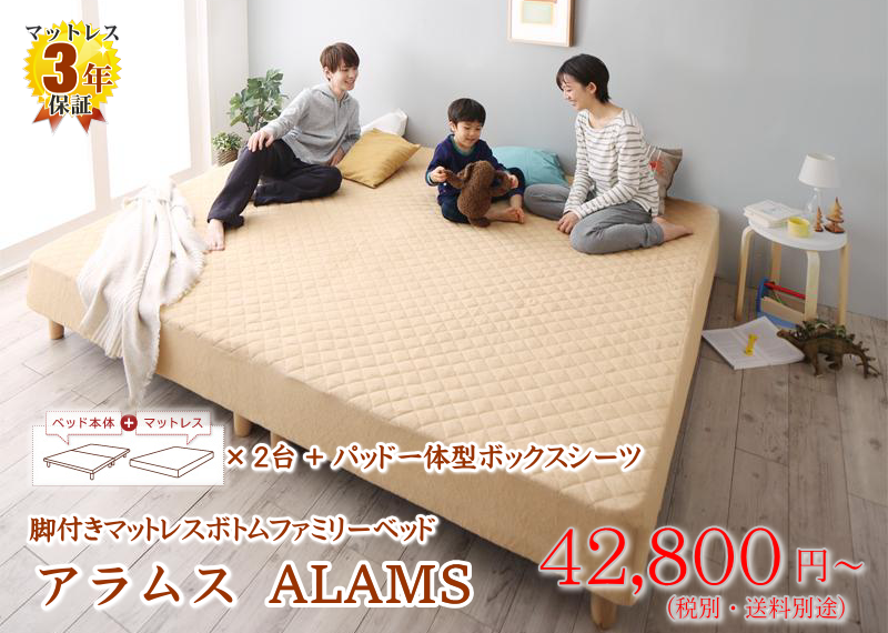 送料無料 脚付きマットレスベッド ボンネルコイル ダブル用 分割式タイプ 予約販売品