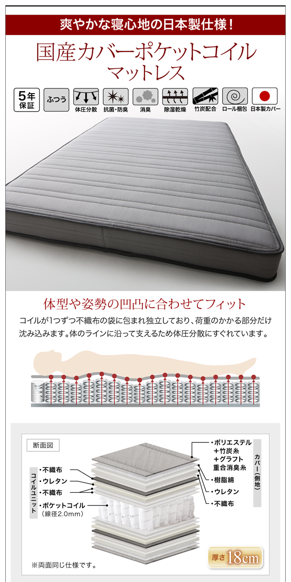快適ベッド生活 - 【オルスター】棚・コンセント付き デザインすのこベッド
