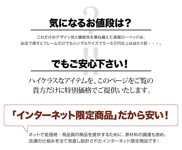 インターネット限定商品だから、安い！