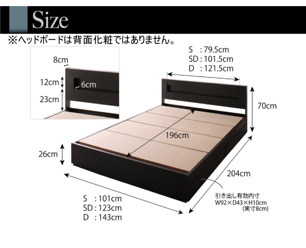 【エスタード】フレーム部位別サイズ表