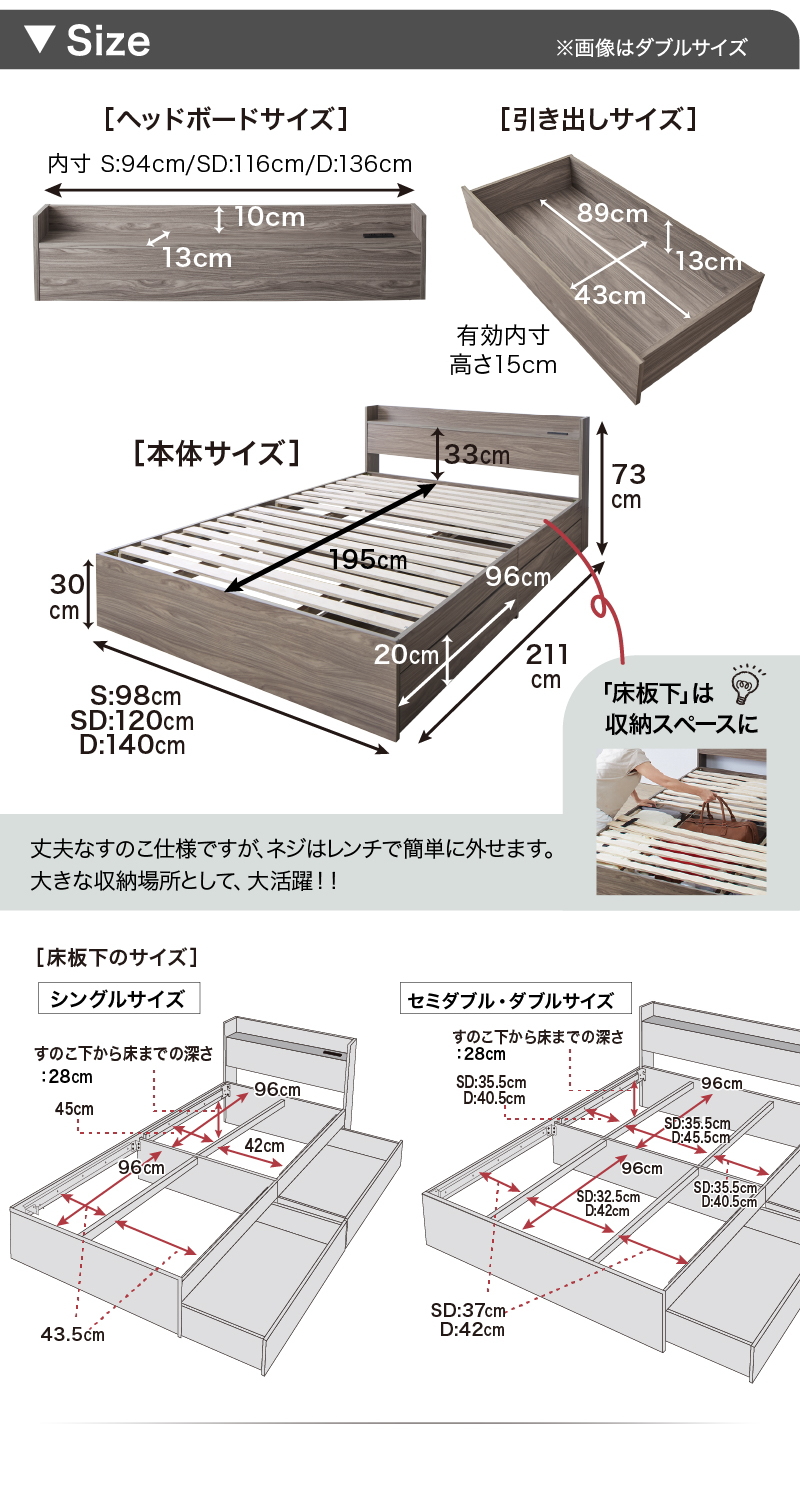 エバー エックス フレーム部位別サイズ表