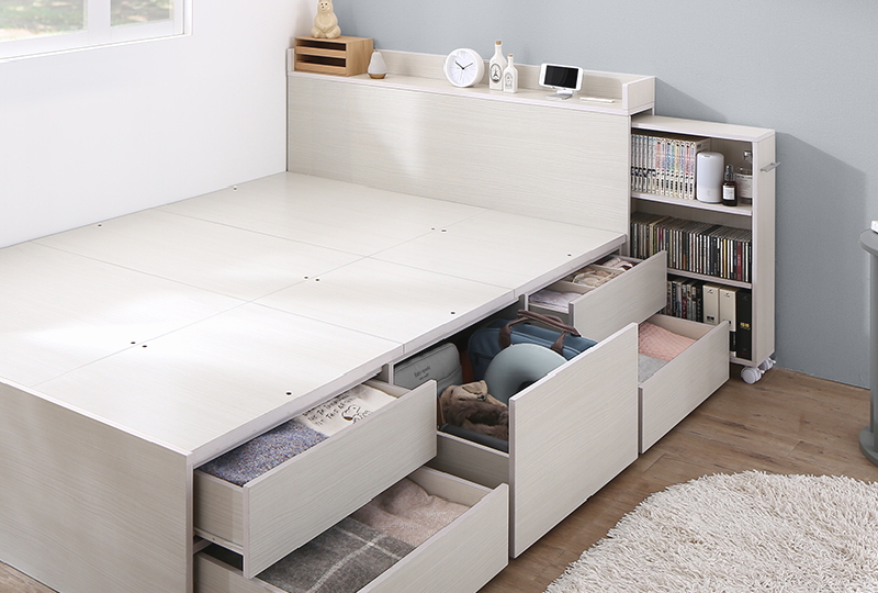 チェストベッド【エブリーイン】フレームカラー：ニュアンスホワイト