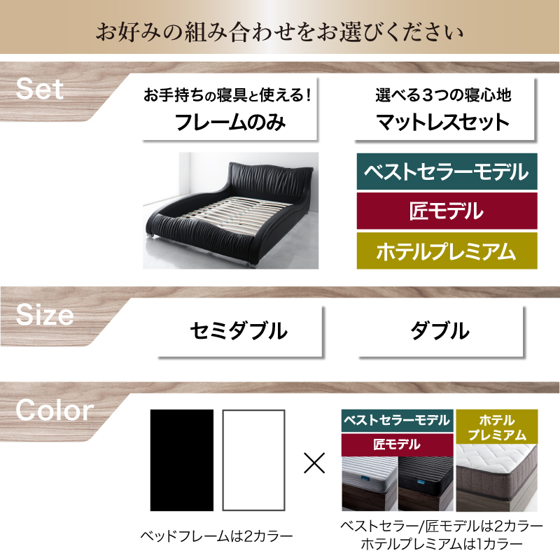 お好みの組み合わせをお選びください