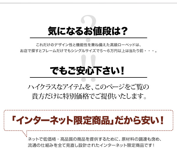 インターネット限定商品だから、安い！