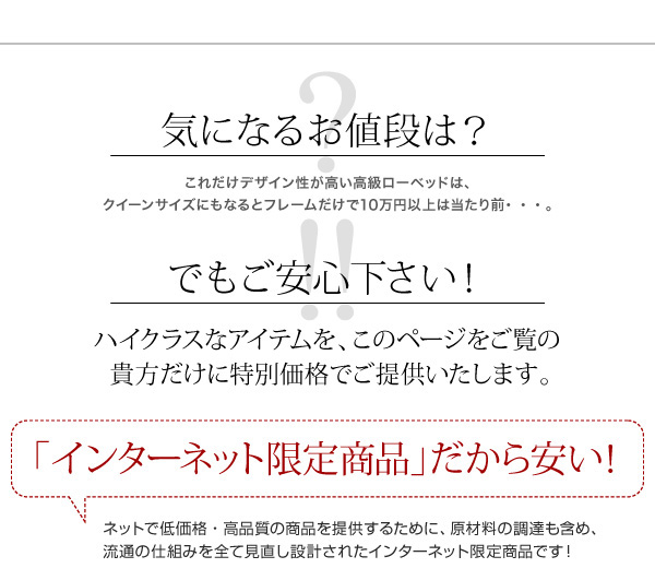 「インターネット限定商品」だから安い！