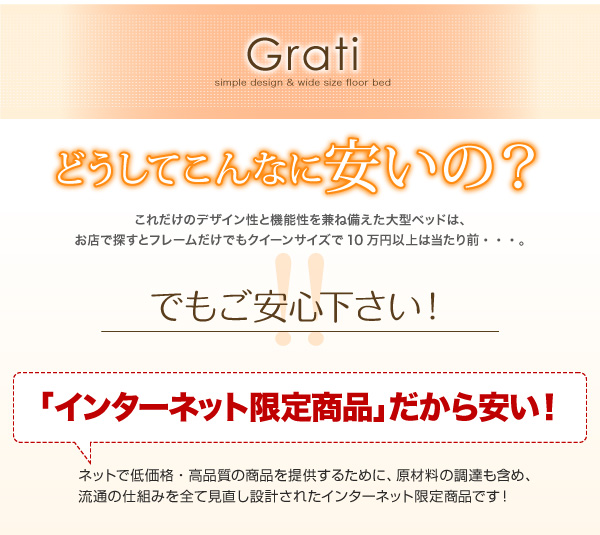 どうしてこんなに安いの？ 「インターネット限定商品」だから安い！