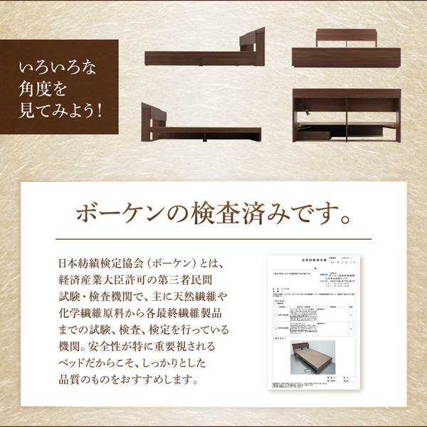 いろいろな角度を見てみよう！ 日本紡績検定協会（ボーケン）の検査済みです。