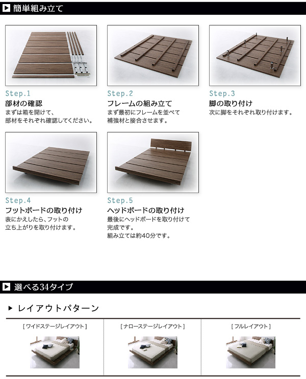 簡単組み立て。選べる34タイプ
