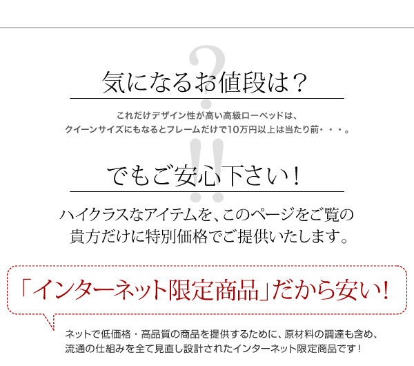 「インターネット限定商品」だから安い！