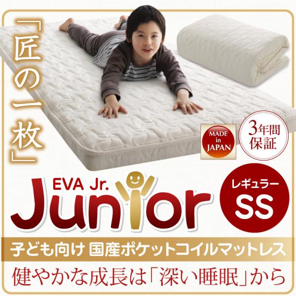 レギュラー丈 セミシングルベッド用　EVA ジュニア 国産ポケットコイルマットレス