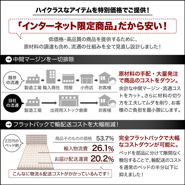 「インターネット限定商品」だから安い！