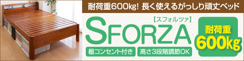 棚、コンセント付き、がっしり頑丈 すのこベッド【スフォルツァ】