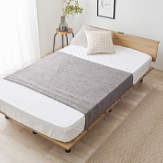 コンセント付き 木目調 すのこベッド マットレス付き