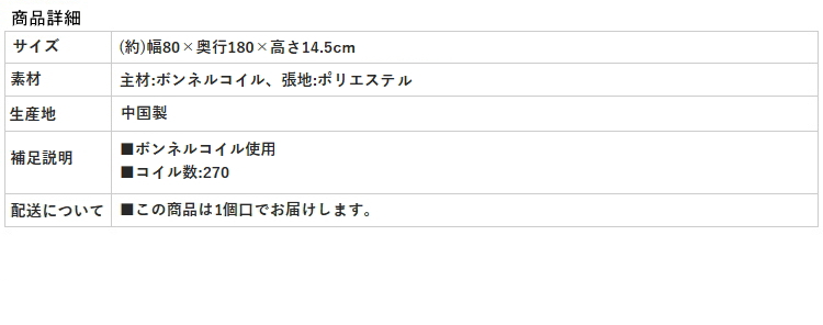 【ボンネルコイルマットレス】商品詳細