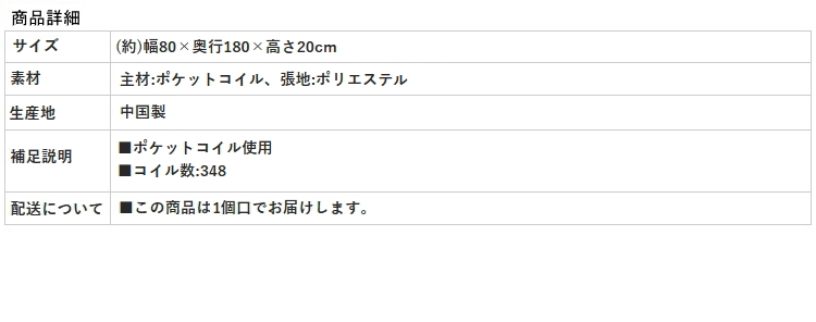 【ポケットコイルマットレス】商品詳細