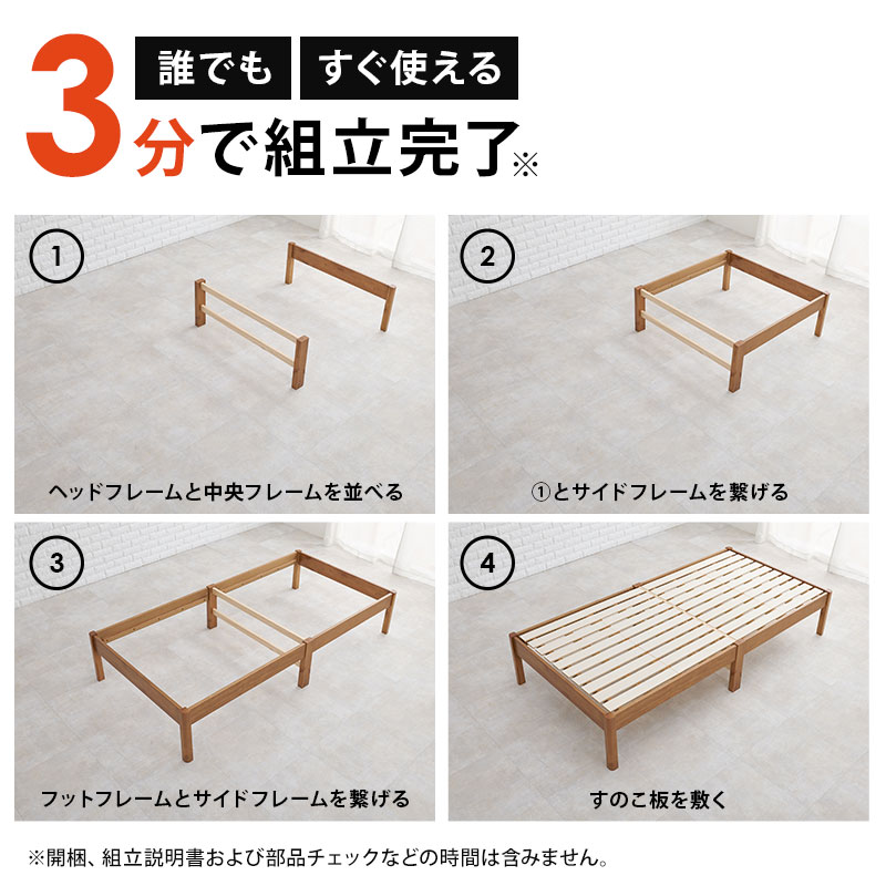 3分で組立亜完了 簡単組み立ての4つの手順
