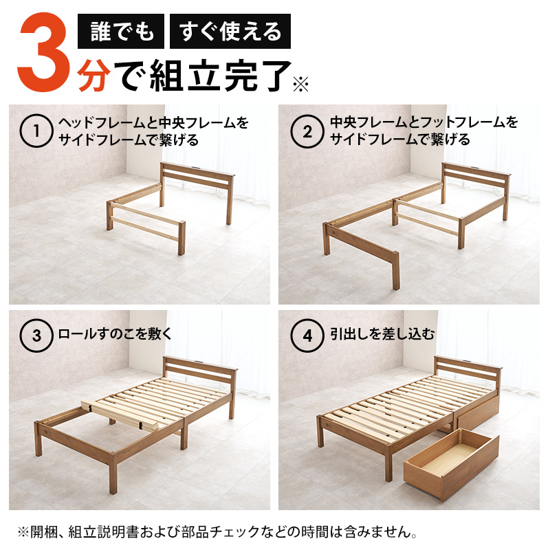 3分で組立完了！ 4つのステップ
