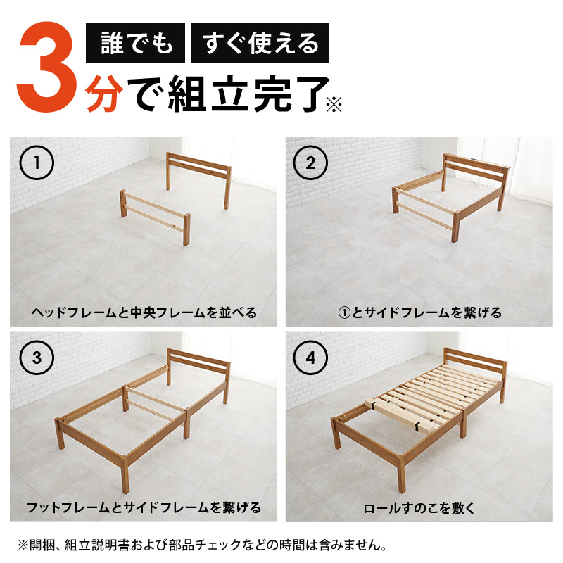 3分で組立完了！ 4つのステップ