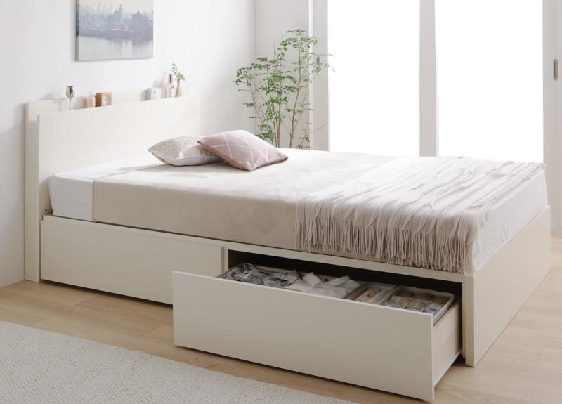 ファミリー収納連結すのこベッド【テネレッツァ】フレームカラー：ホワイト